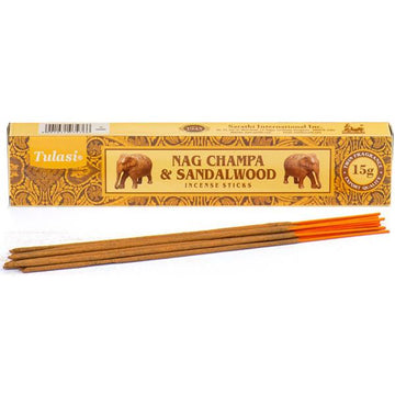 Tulasi, Nag Champa & Sandalwood, 14 Incense Sticks, 15 g, 1 roll